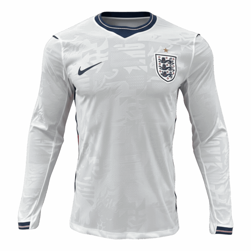 England Home Long Sleeve Player Version Jersey World Cup 2026