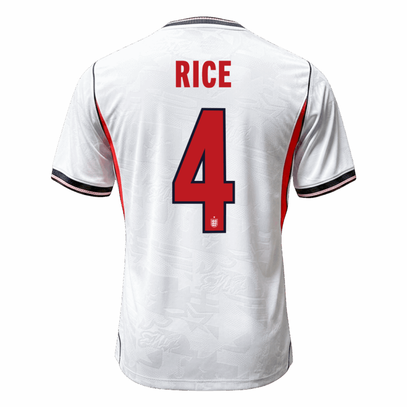 RICE #4 England Home Player Version Jersey World Cup 2026