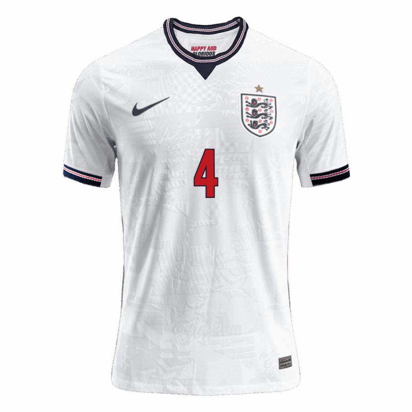 RICE #4 England Home Player Version Jersey World Cup 2026