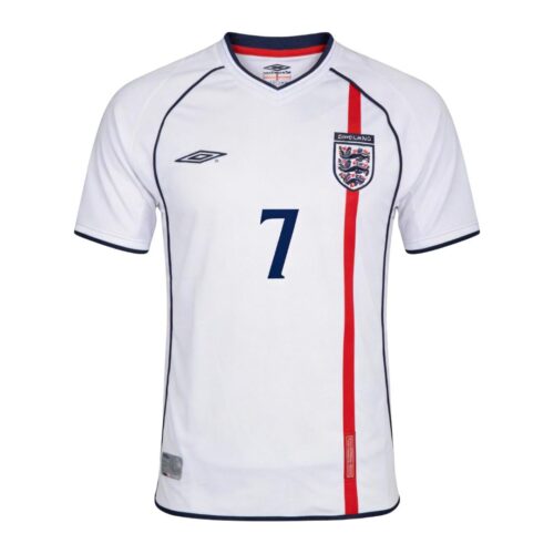 Retro Soccer Jersey BECKHAM #7 England Home 2002