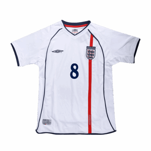Retro Soccer Jersey SCHOLES #8 England Home 2002