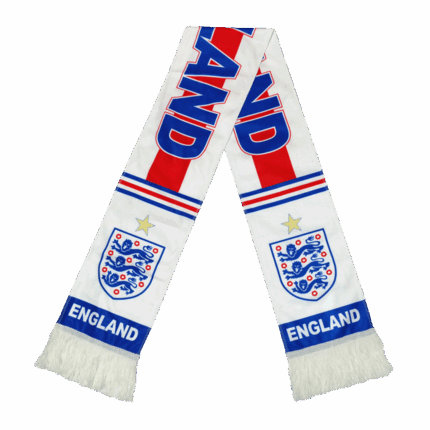 England Soccer Scarf White