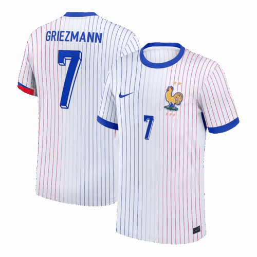 GRIEZMANN #7 France Away Soccer Jersey EURO