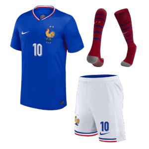 MBAPPE #10 France Home Kids Soccer Jerseys Full Kit EURO 2024