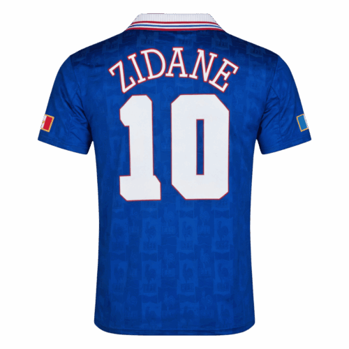 Retro Jersey Zidane #10 France Home Euro Cup 1996