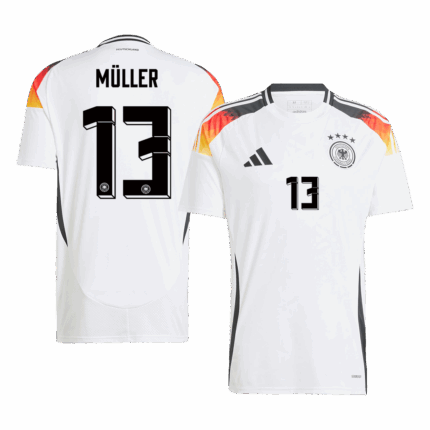 MÜLLER #13 Germany Home Soccer Jersey EURO