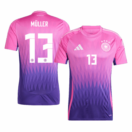 MÜLLER #13 Germany Away Soccer Jersey EURO