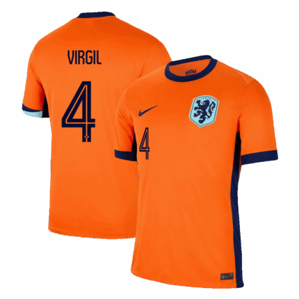 VIRGIL #4 Netherlands Home Soccer Jersey EURO