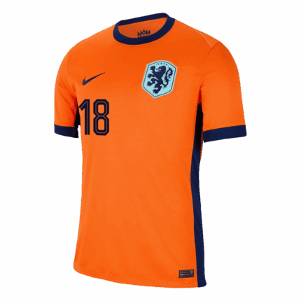 MALEN #18 Netherlands Home Soccer Jersey EURO