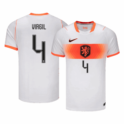 VIRGIL #4 Netherlands Away Soccer Jersey World Cup 2026