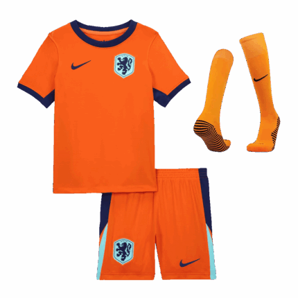 Netherlands Home Kids Soccer Jerseys Full Kit EURO