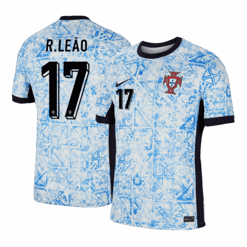 R.LEÃO #17 Portugal Away Soccer Jersey EURO