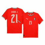 591328_1 DIOGO J. #21 Portugal Home Soccer Jersey 2025