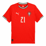 591328_2 DIOGO J. #21 Portugal Home Soccer Jersey 2025