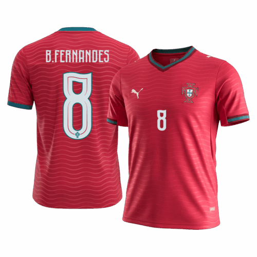 B.FERNANDES #8 Portugal Home Soccer Jersey World Cup 2026