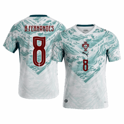 B.FERNANDES #8 Portugal Away Soccer Jersey World Cup 2026