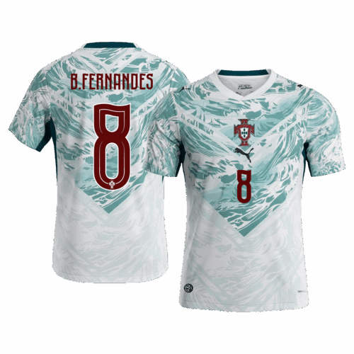 B.FERNANDES #8 Portugal Away Soccer Jersey World Cup 2026