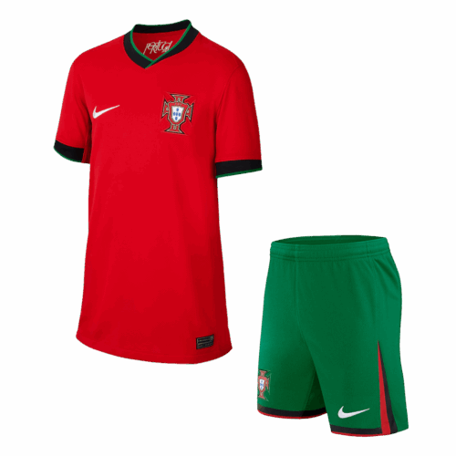 Portugal Home Kids Soccer Jerseys Kit EURO