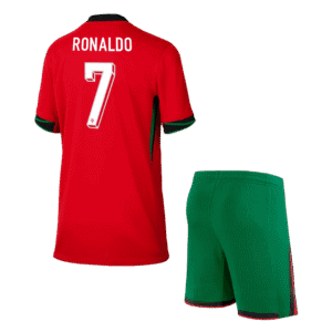 RONALDO #7 Portugal Home Kids Soccer Jerseys Kit EURO 2024