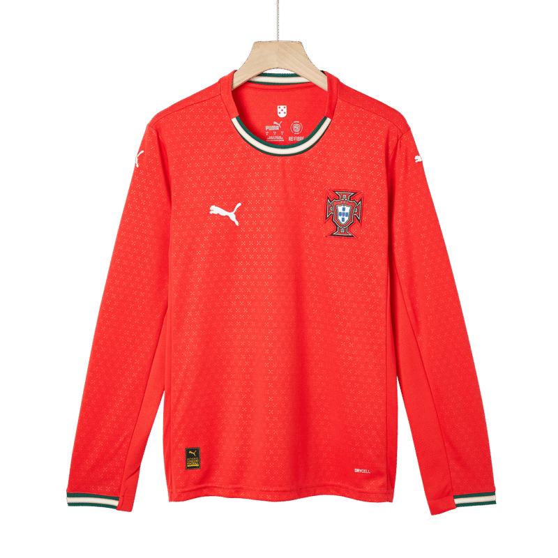 Portugal Home Long Sleeve Soccer Jersey 2025