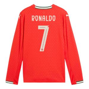 RONALDO #7 Portugal Home Long Sleeve Soccer Jersey 2025