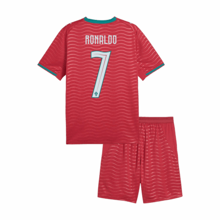 RONALDO #7 Portugal Home World Cup Kids Soccer Jerseys Kit 2026