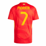 461510_3 MORATA #7 Spain Home Soccer Jersey EURO
