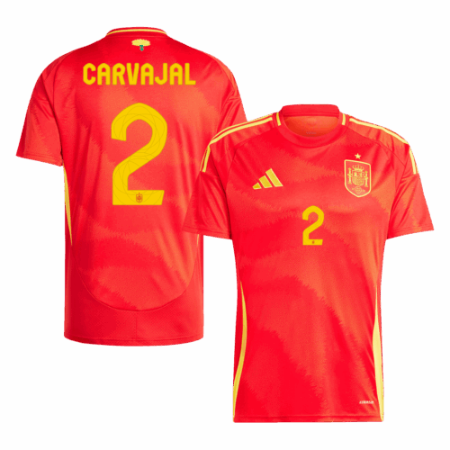 CARVAJAL #2 Spain Home Soccer Jersey EURO