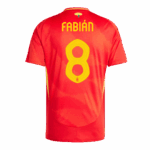 FABIÁN #8 Spain Home Soccer Jersey EURO