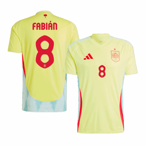 FABIÁN #8 Spain Away Soccer Jersey EURO