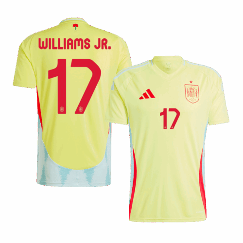 WILLIAMS JR. #17 Spain Away Soccer Jersey EURO
