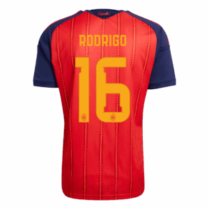 RODRIGO #16 Spain Champion Edition Home Soccer Jersey World Cup 2026