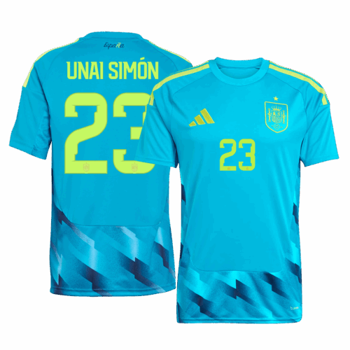 UNAI SIMÓN #23 Spain Goalkeeper Soccer Jersey World Cup 2026 Blue