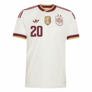 PEDRI #20 Spain Champion Away Soccer Jersey World Cup 2026