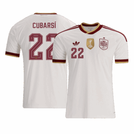 CUBARSÍ #22 Spain Champion Away Soccer Jersey World Cup 2026