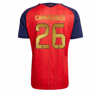 CAMPEONES #26 Spain Champion Home Soccer Jersey World Cup 2026