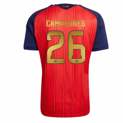 CAMPEONES #26 Spain Champion Home Soccer Jersey World Cup 2026