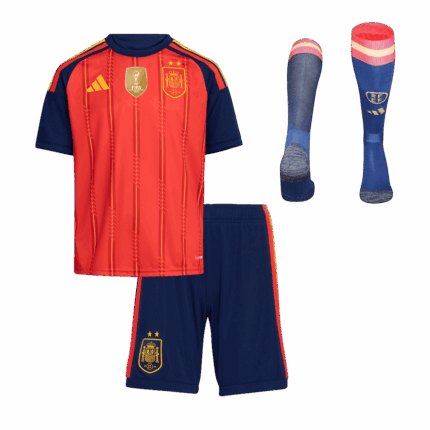 Spain Champion Home Kids Soccer Jerseys Full Kit World Cup 2026