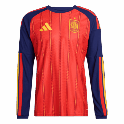 Spain Home Long Sleeve Player Version Jersey World Cup 2026