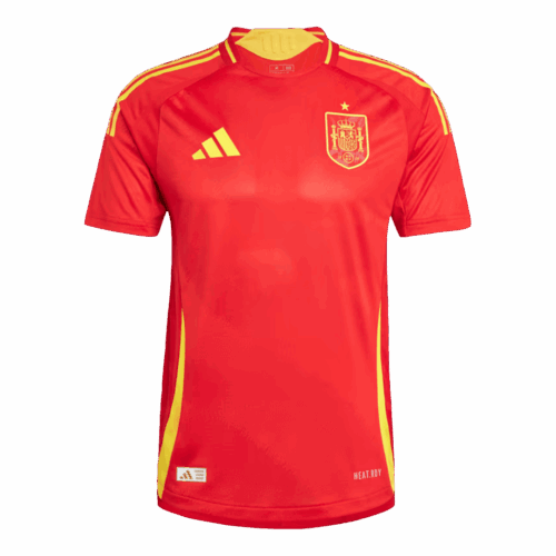 Spain Home Authentic Soccer Jersey EURO
