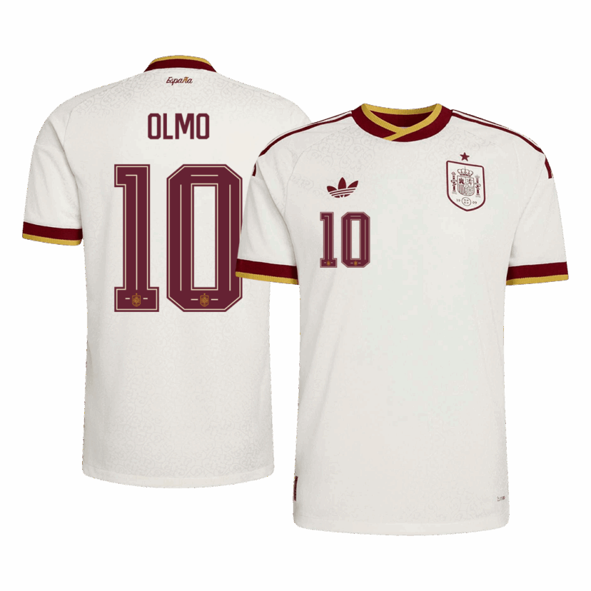 OLMO #10 Spain Away Player Version Jersey World Cup 2026