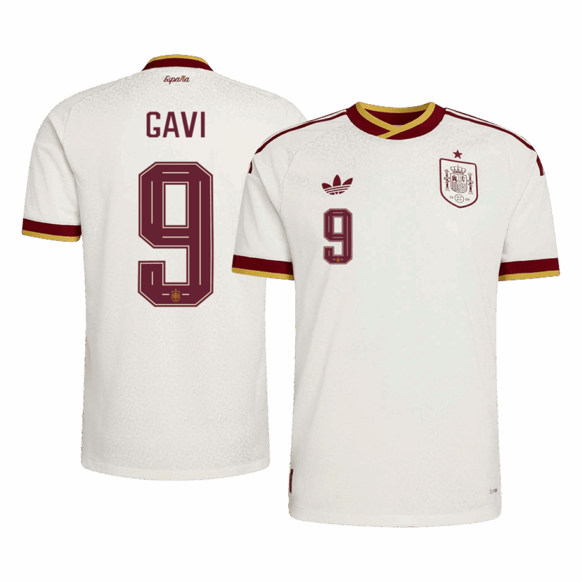 GAVI #9 Spain Away Player Version Jersey World Cup 2026