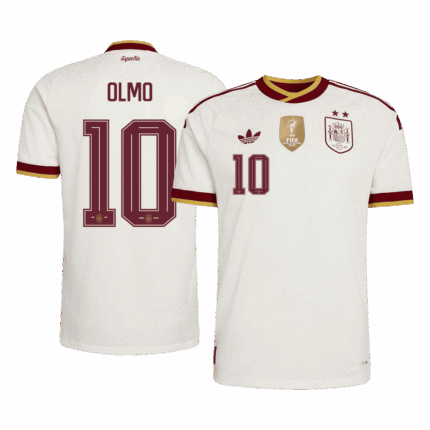 OLMO #10 Spain Away Player Version Jersey World Cup 2026 - Champion