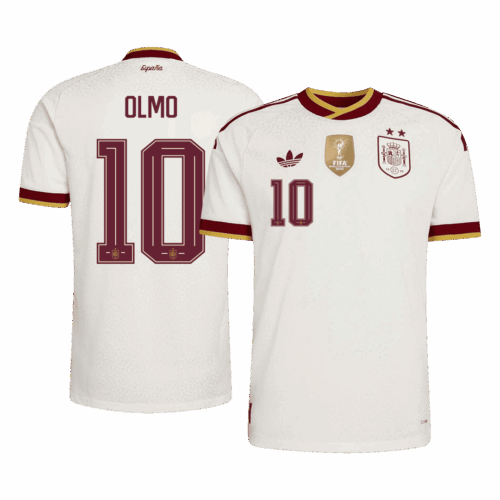 OLMO #10 Spain Away Player Version Jersey World Cup 2026 - Champion