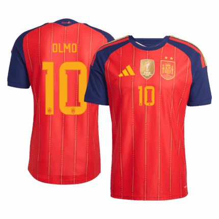OLMO #10 Spain Home Player Version Jersey World Cup 2026 - Champion