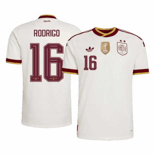 RODRIGO #16 Spain Away Player Version Jersey World Cup 2026 - Champion