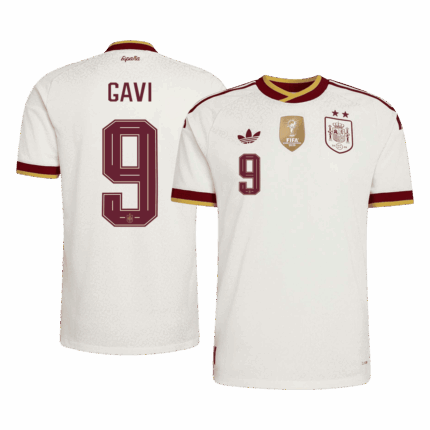 GAVI #9 Spain Away Player Version Jersey World Cup 2026 - Champion
