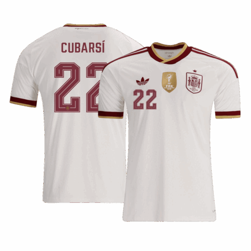 CUBARSÍ #22 Spain Away Player Version Jersey World Cup 2026 - Champion
