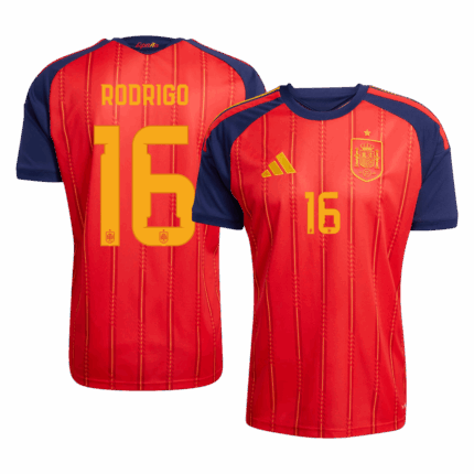 RODRIGO #16 Spain Home Soccer Jersey 2026
