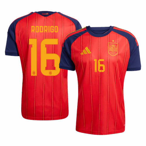 RODRIGO #16 Spain Home Soccer Jersey 2026